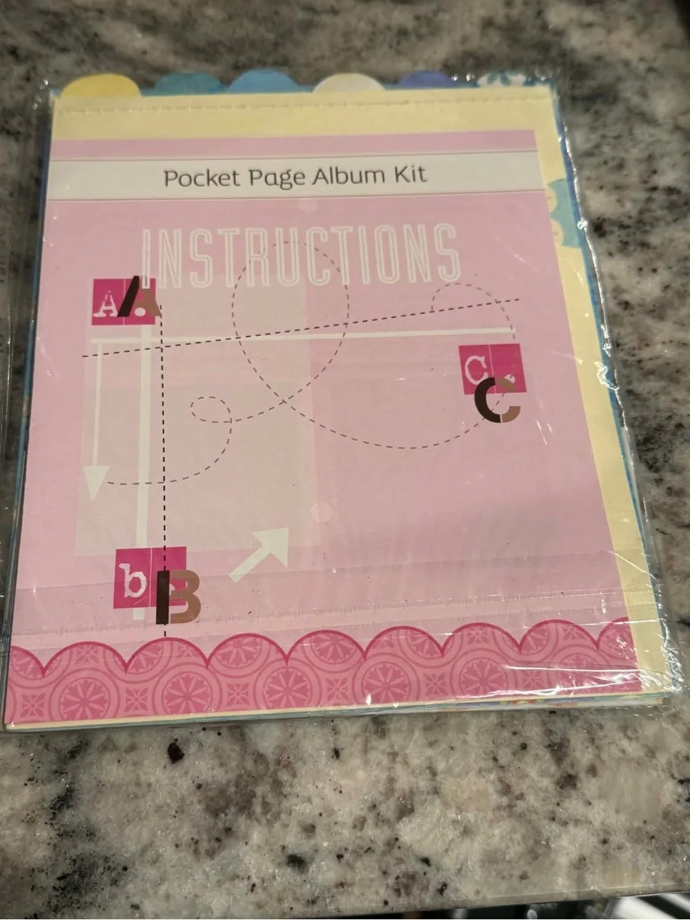 Pocket Page Album Kit - Pink & Blue Decor